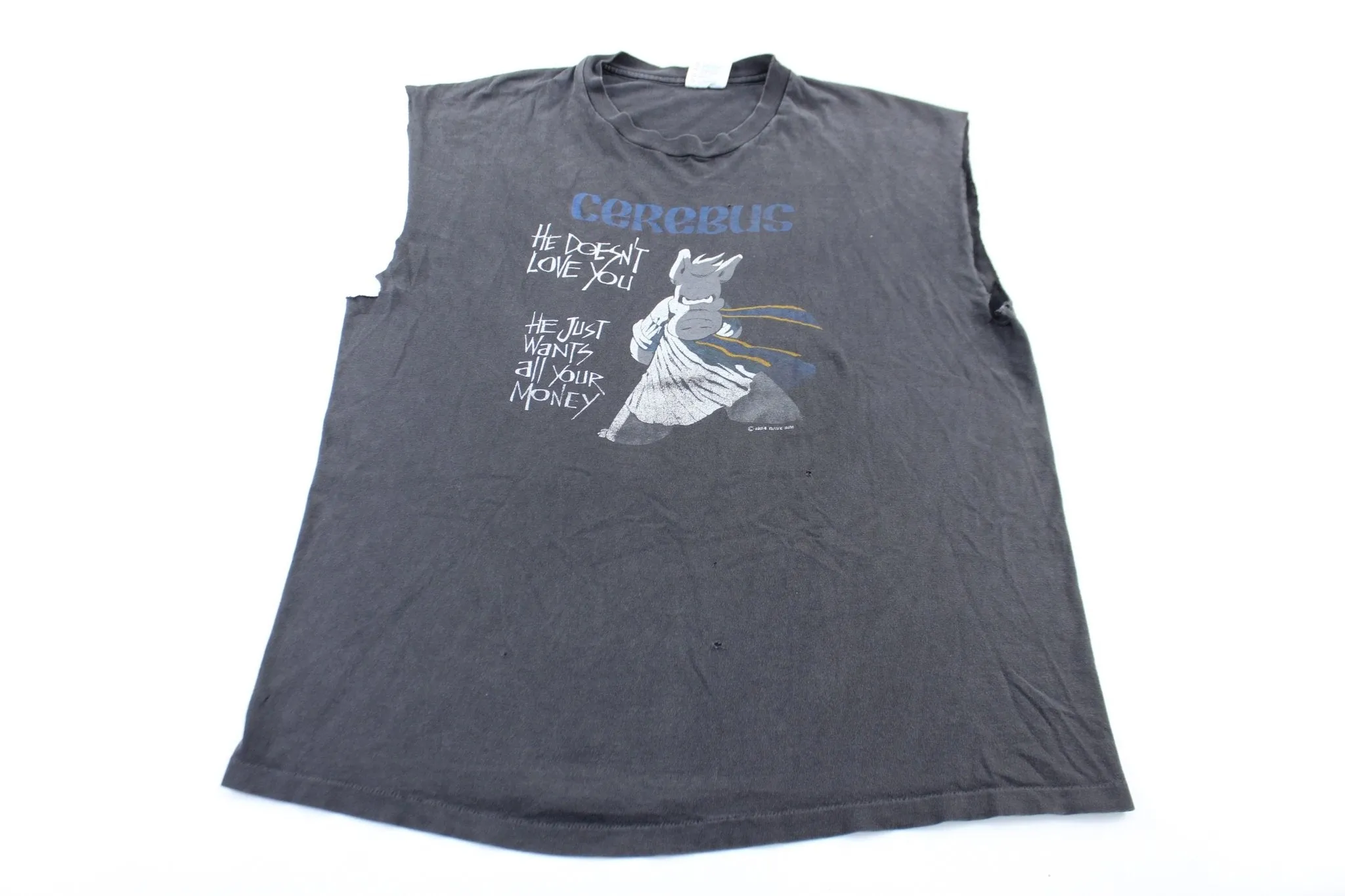 1984 Gerebus He Doesn't Love You, He Wants All Your Money Tank Top