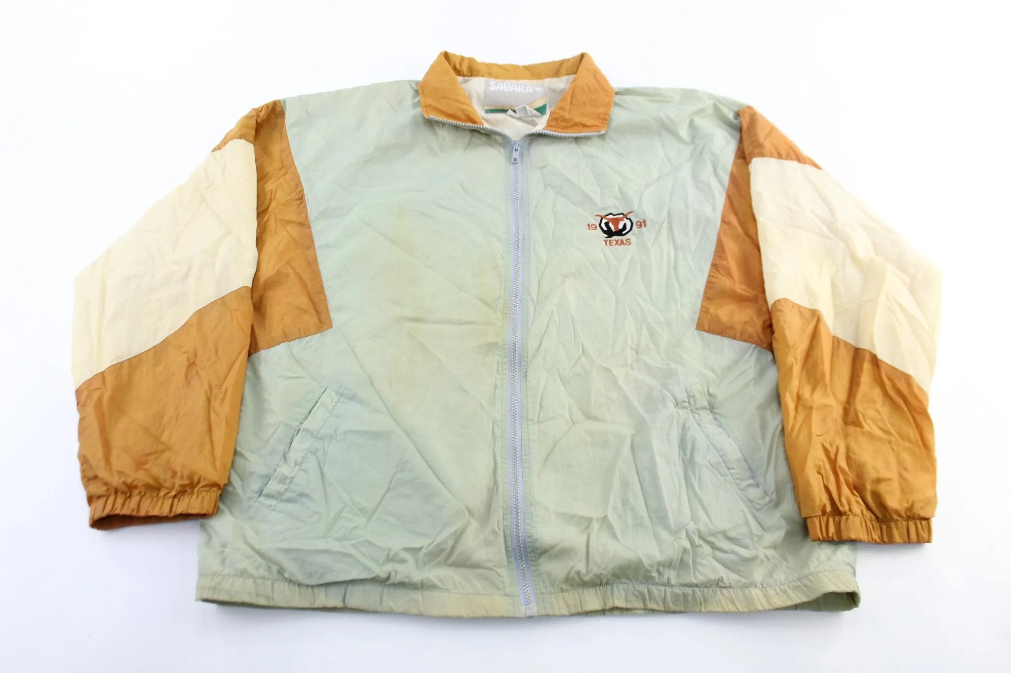 1991 University of Texas Longhorns Embroidered Zip Up Jacket