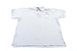 1993 Warner Bros Embroidered Grey Button Up Polo