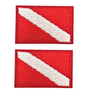 2PC Scuba Diving Flag Patches