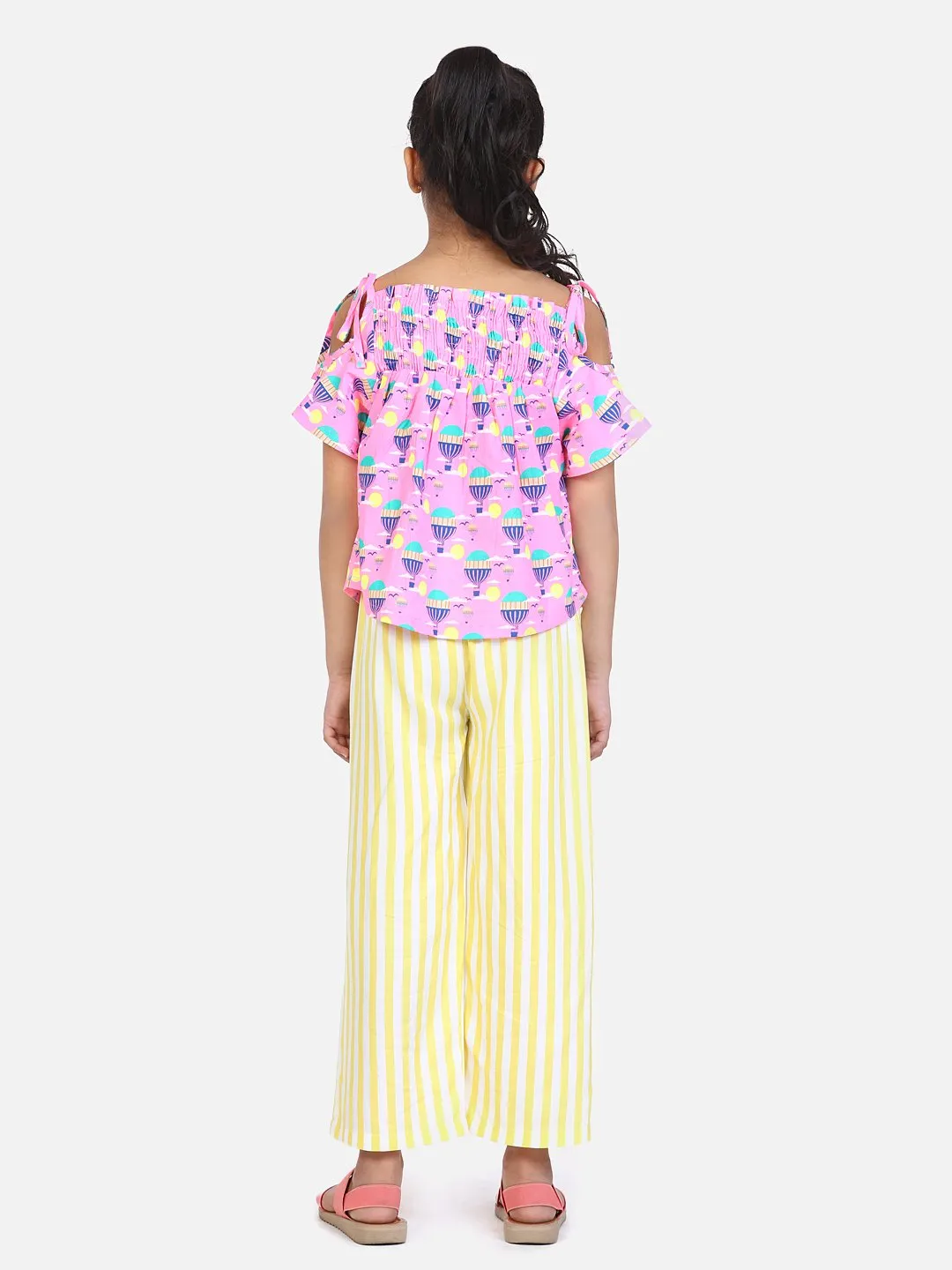 Balloon Print Pink Yellow Clothing set