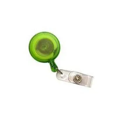 Pull Reel | Opaque Clear Green Round