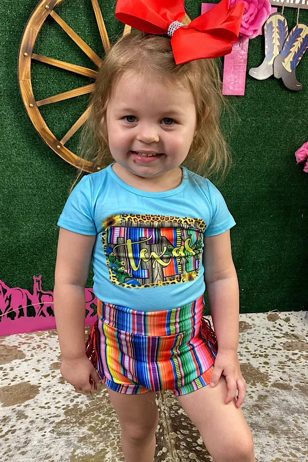 XCH0111-1H TEXAS serape top and bloomwer 2pcs baby sets
